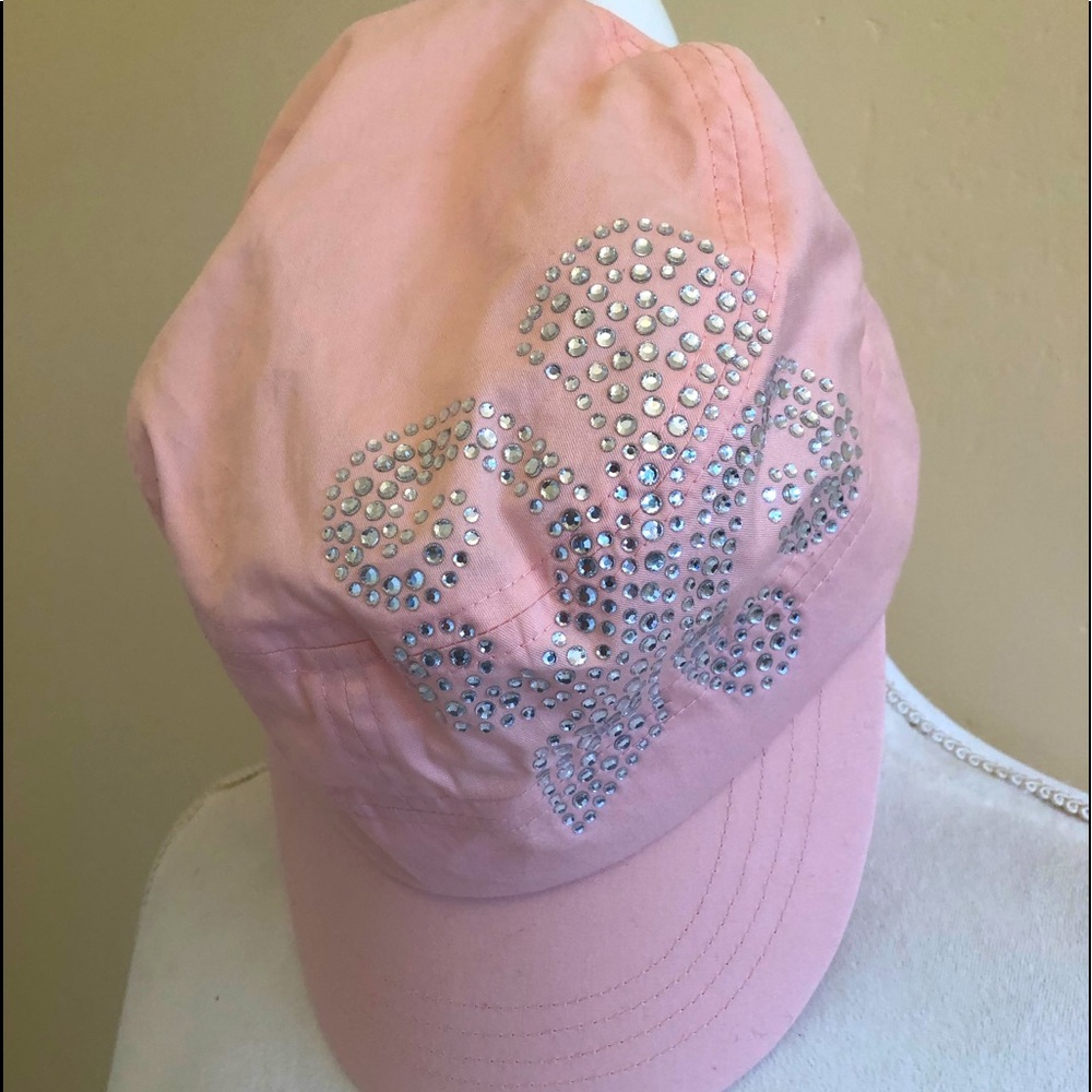 Cute Light Pink Fleur-Di- Lis Cap with Bling- NWT